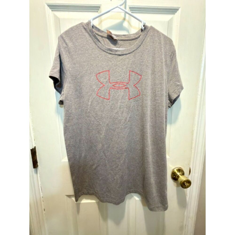 Under Armour Large Grey TShirt with Orange Emblem